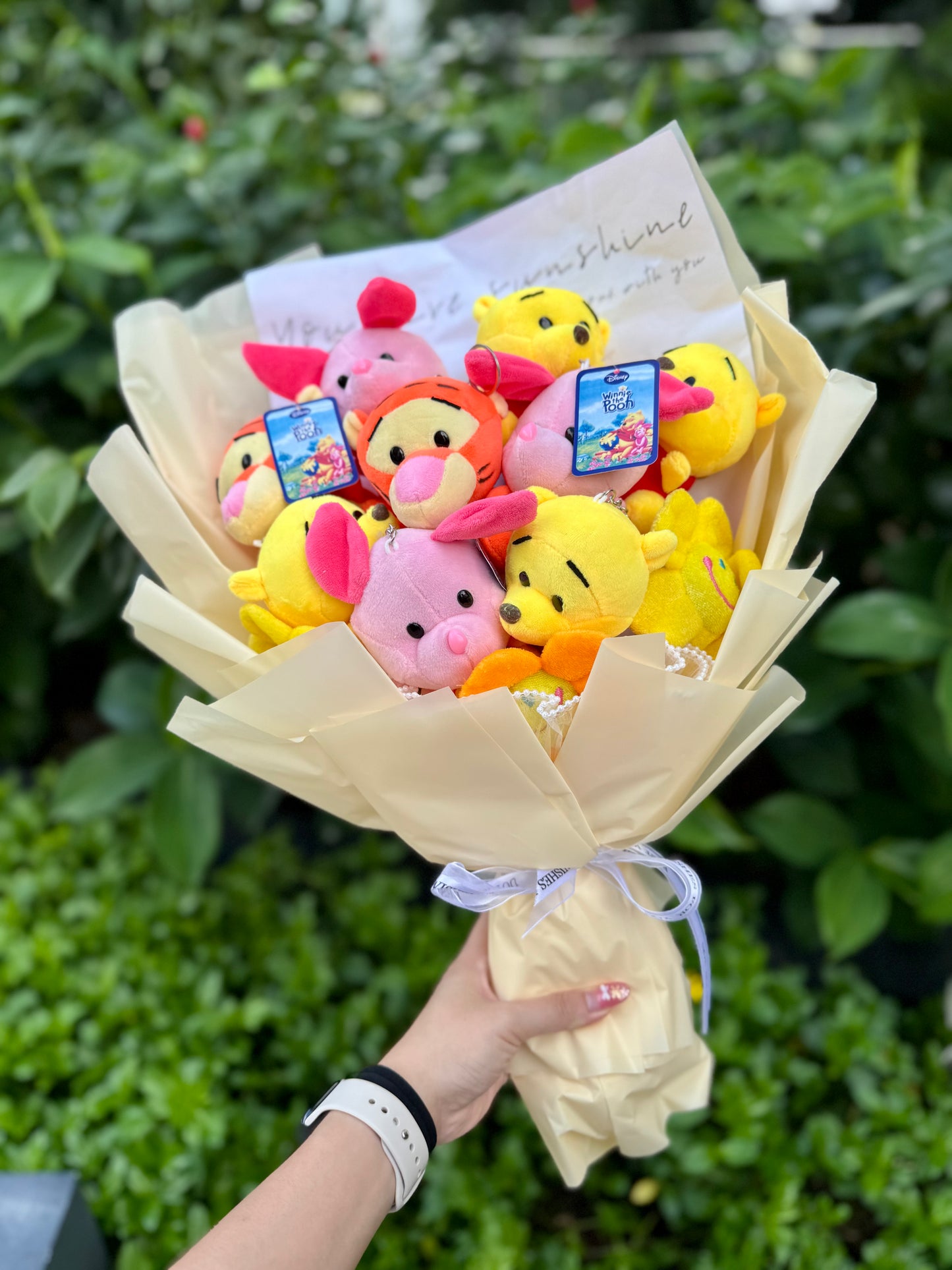 Large 9 pc Mixed Winnie the Pooh Forever Bouquet